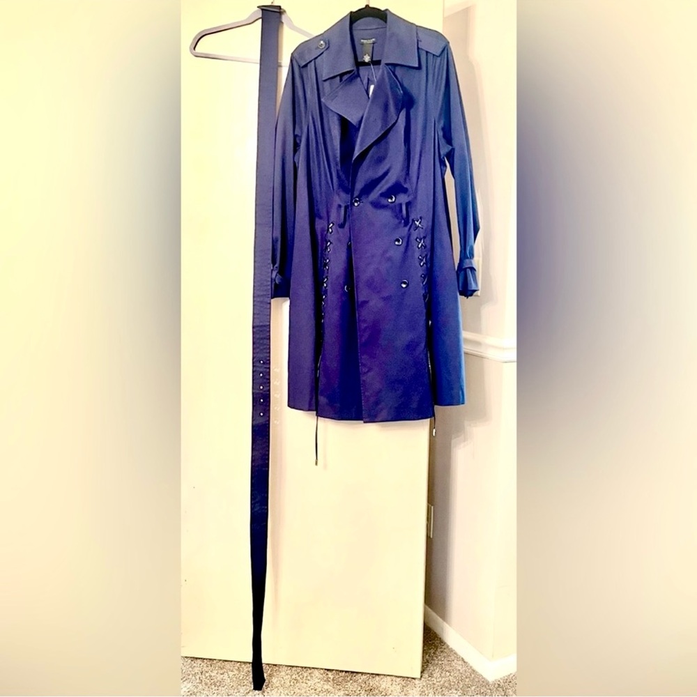 Lace-Up Detail Trench Coat by Prabal Gurung for Lane Bryant - Picture 7 of 12